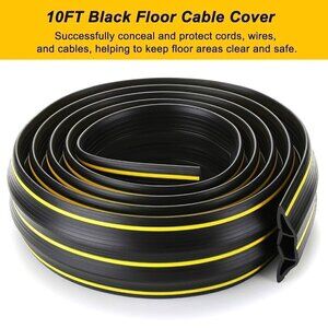 GPTEK 10 Ft Heavy Duty Floor Cable Cover Cable Protector